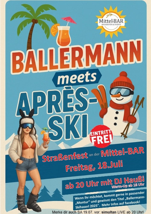 Ballermann(R) meets Aprés-Ski mit DJ Heiko, 18.07.2025 20 Uhr