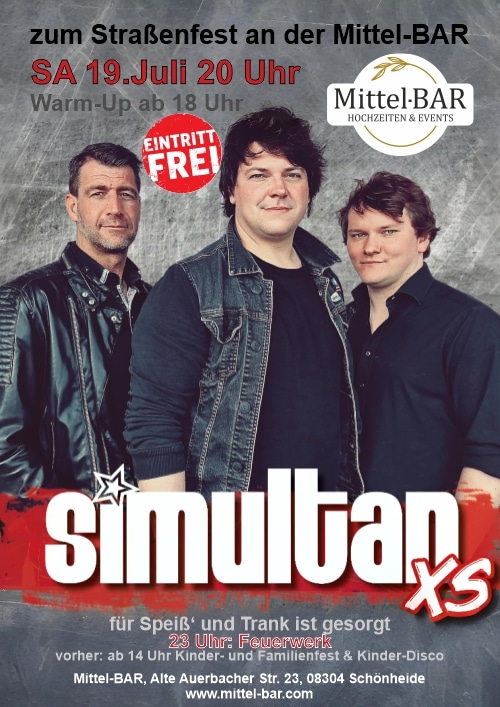 simultan Live und Feuerwerk 19.07.2025 ab 20 Uhr